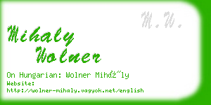 mihaly wolner business card